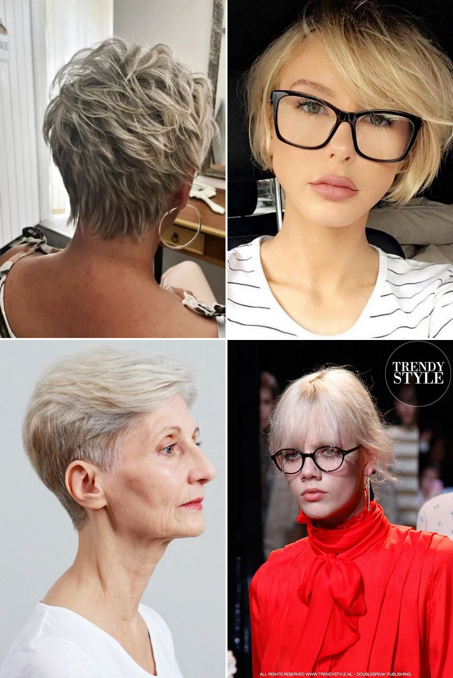 Rövid frizurák 2023 szemüveggel