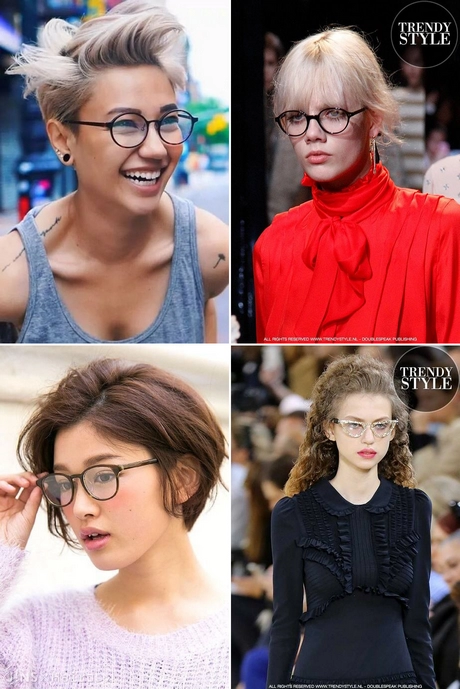 Női rövid hajvágás 2023 szemüveggel