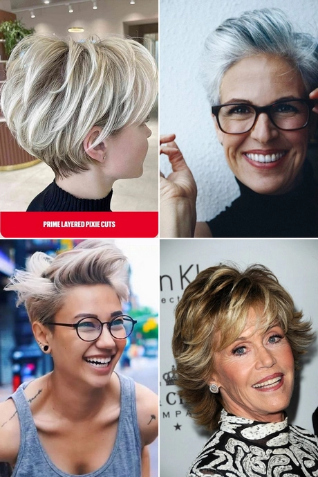 Rövid hajvágás nőknek 65 szemüveggel