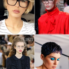 Közepes hosszúságú frizurák 2023 szemüveggel