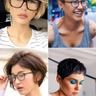 Rövid hajvágás 2023 nők 50 szemüveggel