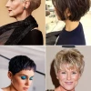 Rövid hajvágás idősebb hölgyek 2023