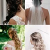 Frizura menyasszony közepes hosszúságú haj
